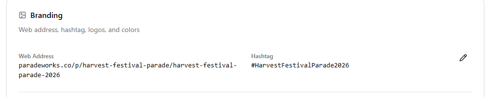 The Web Address field in Settings