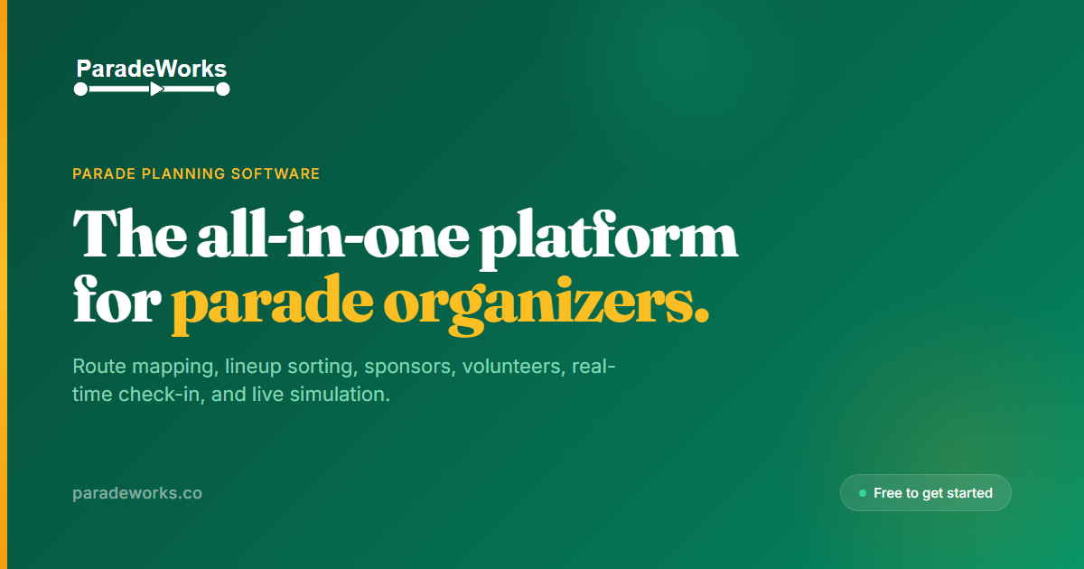 Parade Planning Software & App for Organizers | ParadeWorks